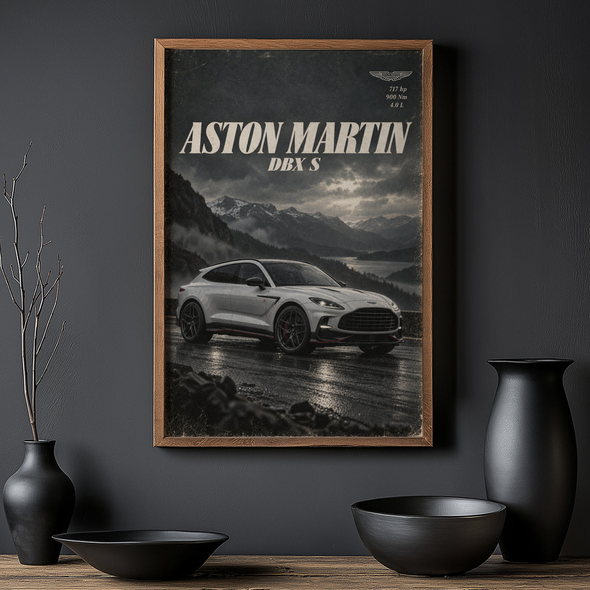 Vintage Aston Martin DBX S Print, Car Poster, Wall Art
