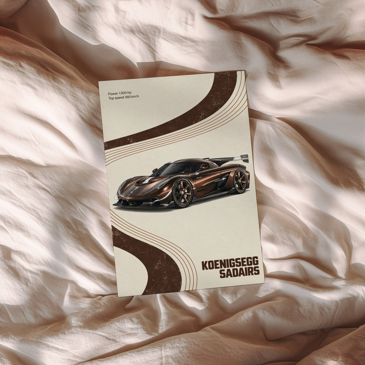 Vintage Koenigsegg Supercar Print, Car Wall Art
