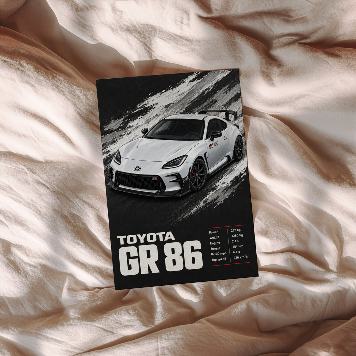 Vintage Toyota GR86 Car Print, Sports Car Poster