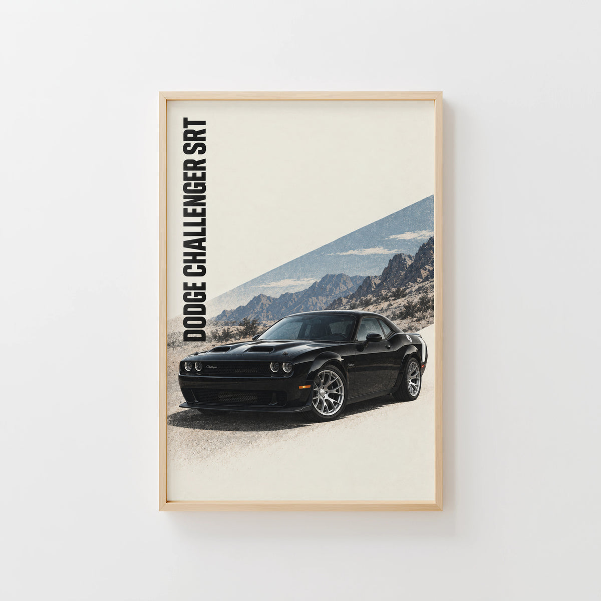 Vintage Dodge Challenger SRT Print, Muscle Car