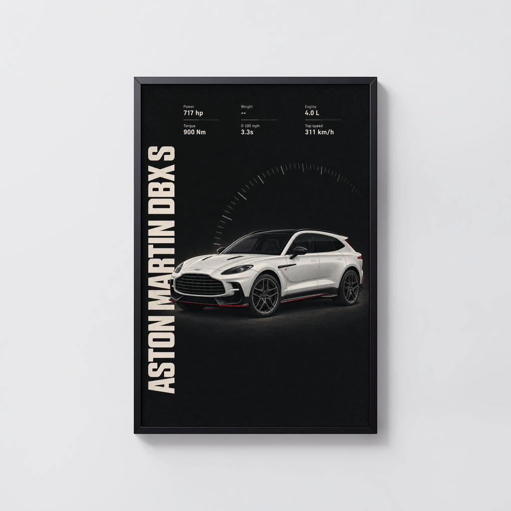 Vintage Aston Martin DBX S Print, Car Poster, Wall Art
