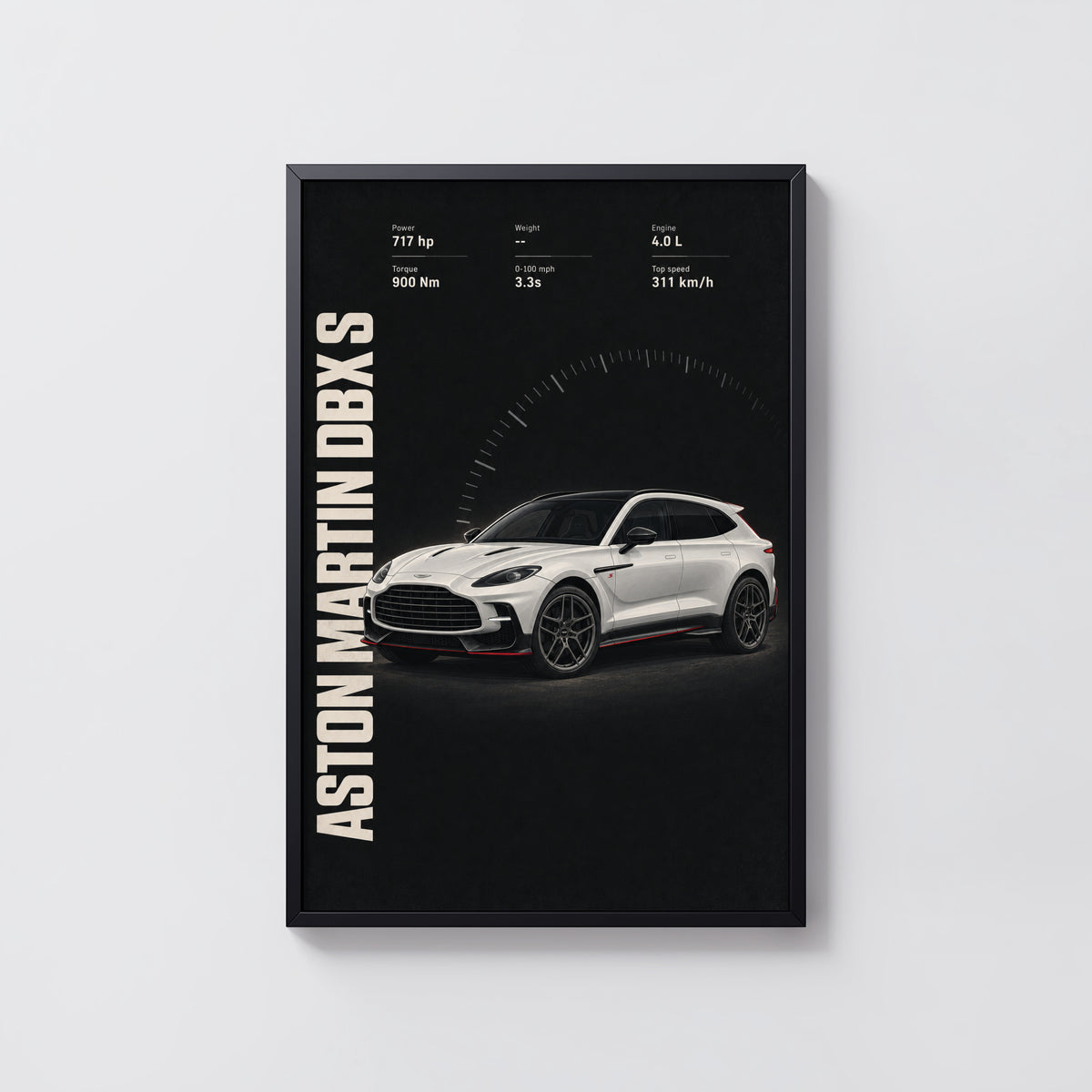 Vintage Aston Martin DBX S Print, Car Poster, Wall Art