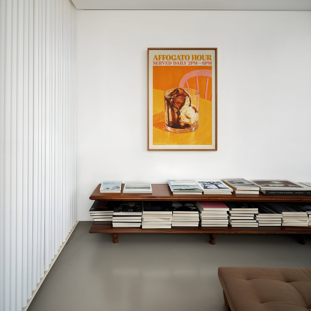 Vintage Affogato Print, Coffee Poster, Kitchen Art