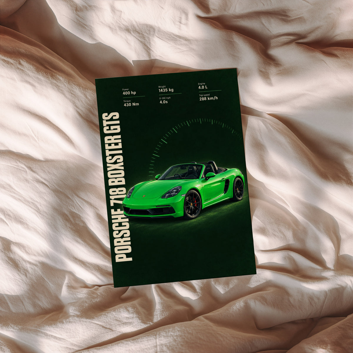 Vintage Porsche 718 Boxster GTS Print, Car Wall Art