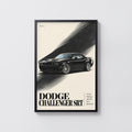 Vintage Dodge Challenger SRT Print, Car Wall Art
