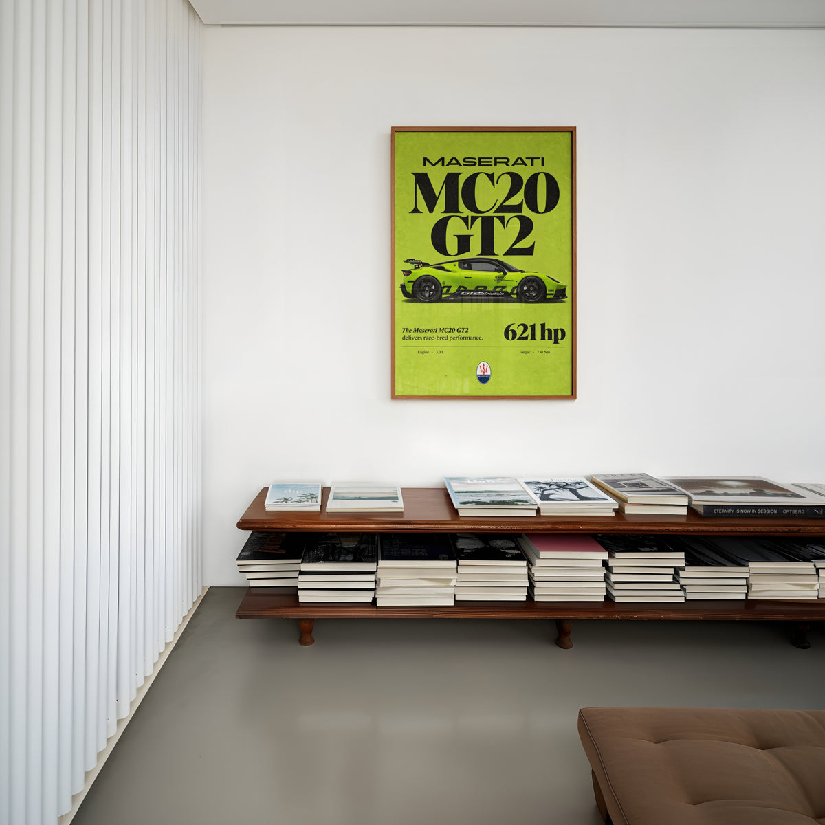 Vintage Maserati MC20 GT2 Print, Supercar Art
