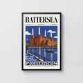 Vintage Battersea Power Station Poster, London Wall Art