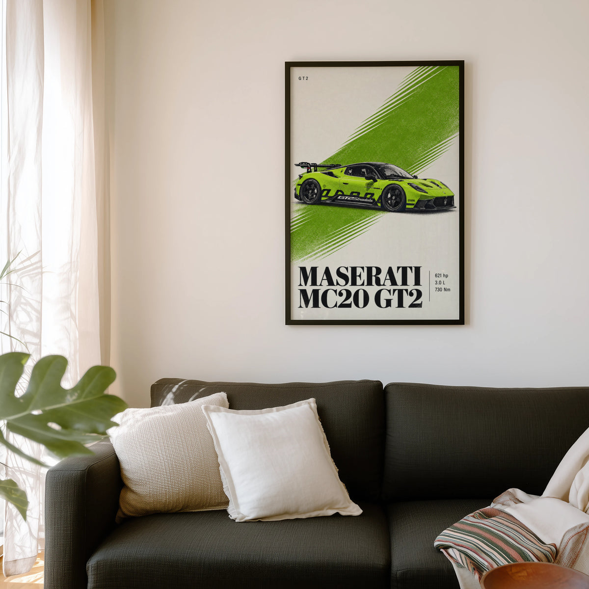 Vintage Maserati MC20 GT2 Print, Racing Car Art