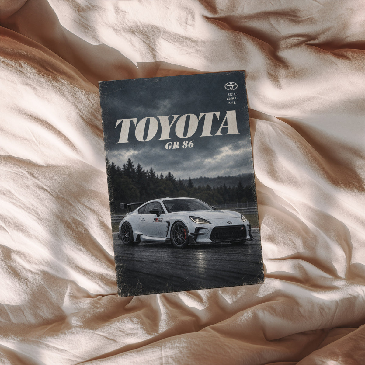 Vintage Toyota GR 86 Print, Car Poster, Wall Art