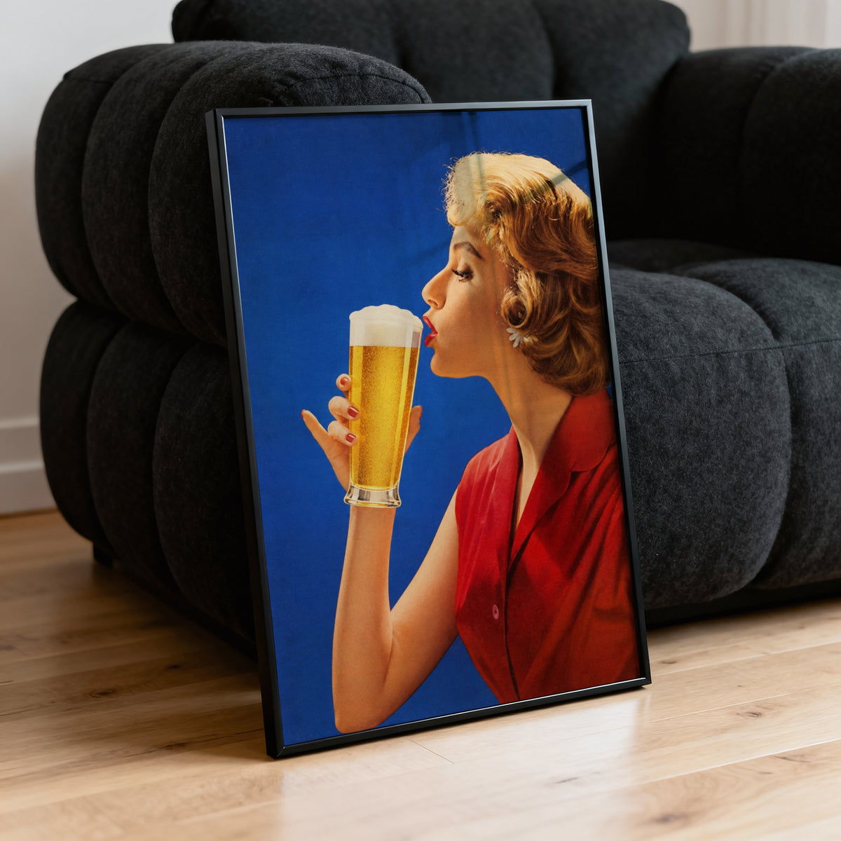 Vintage Beer Print, Retro Poster, Bar Wall Art