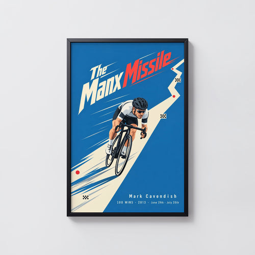 Vintage Mark Cavendish Poster, Cycling Wall Art, Print