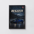 Vintage Bugatti Chiron Print, Car Poster, Wall Art