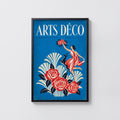 Vintage Paris 1925 Art Deco Poster, Rose Wall Art, Print