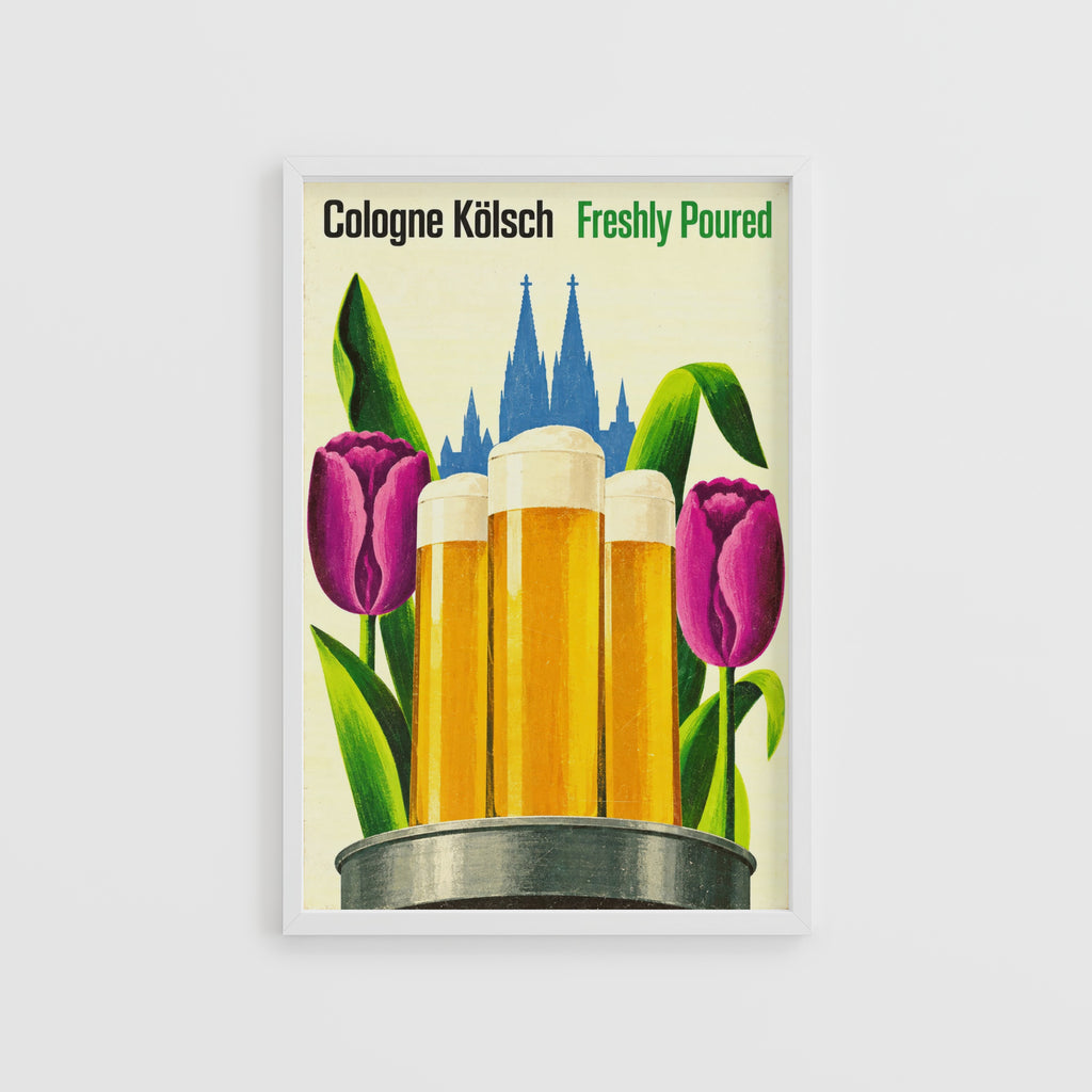 Vintage Cologne Kolsch Beer Print, Tulip Poster