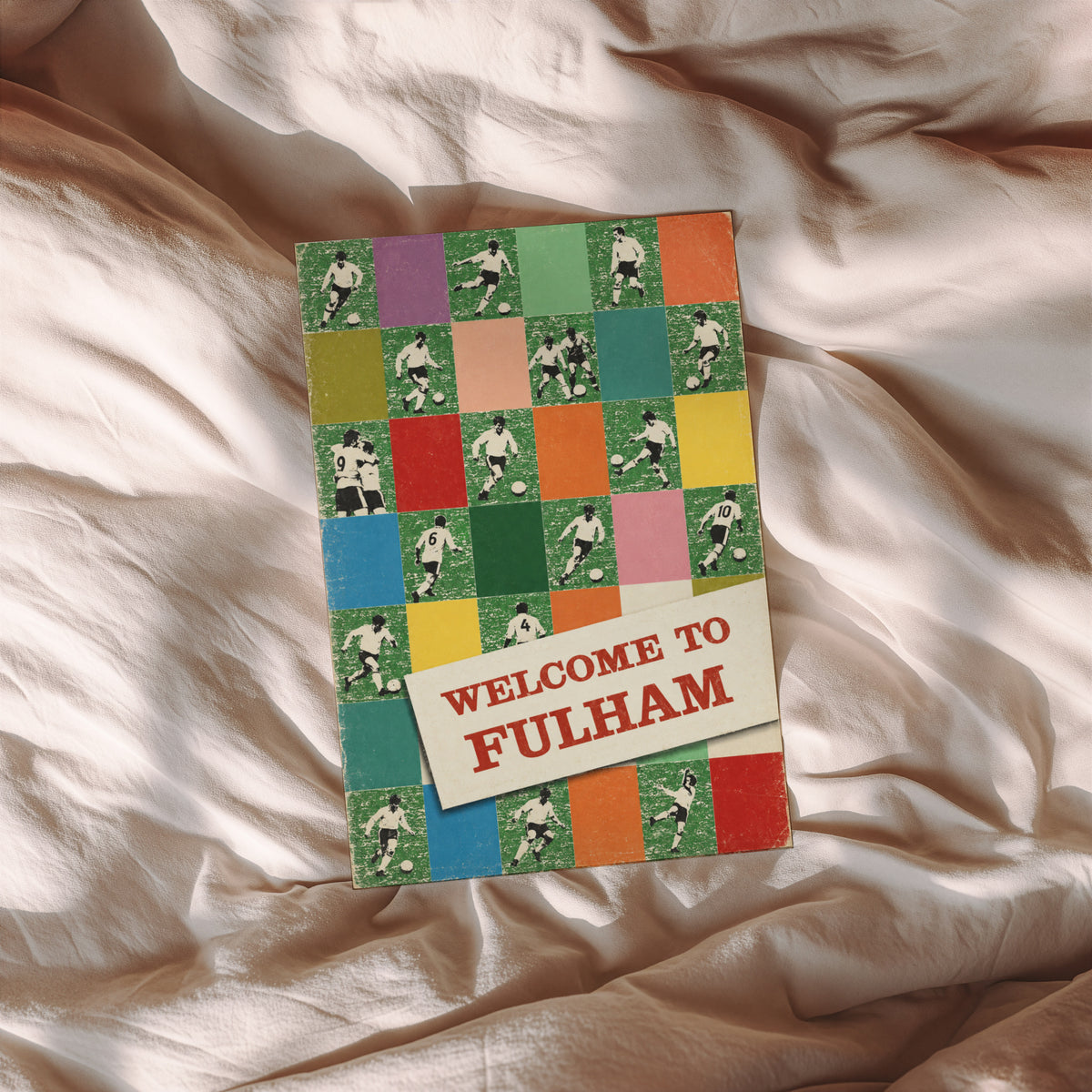 Vintage Fulham Football Poster, Retro Wall Art Print