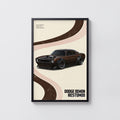 Vintage Dodge Demon Restomod Print and Poster, Car Art