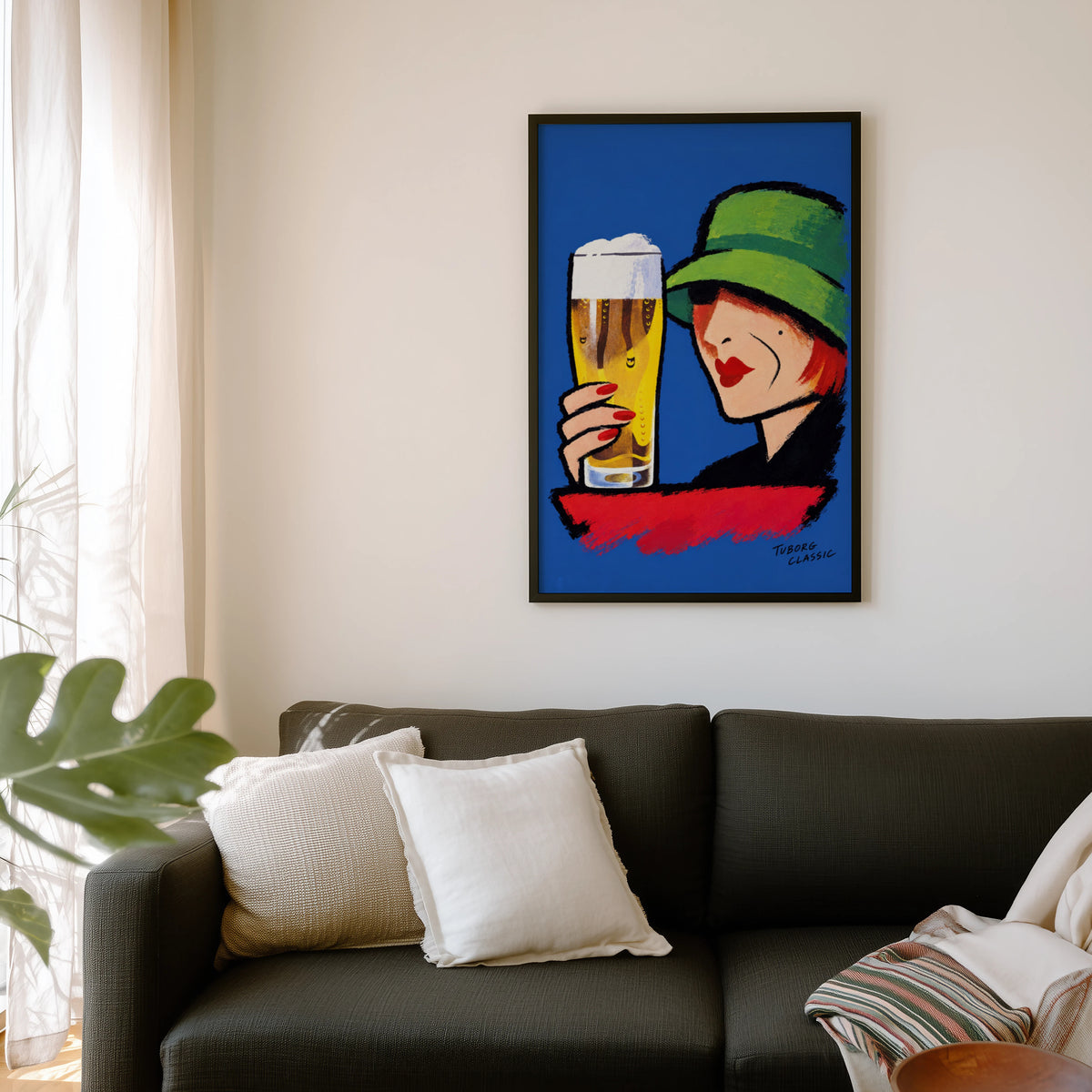 Vintage Tuborg Classic Beer Print, Poster, Bar Wall Art