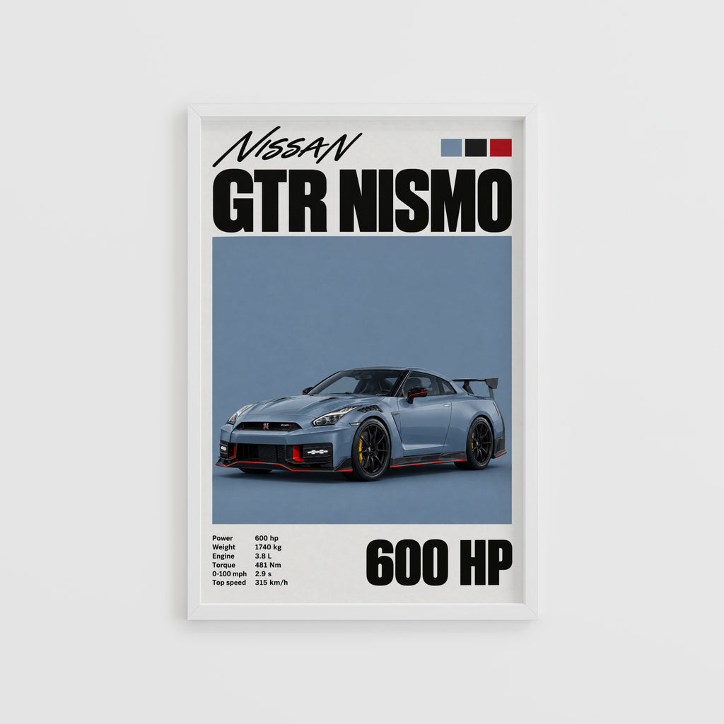 Vintage Nissan GTR NISMO Print, Car Wall Art