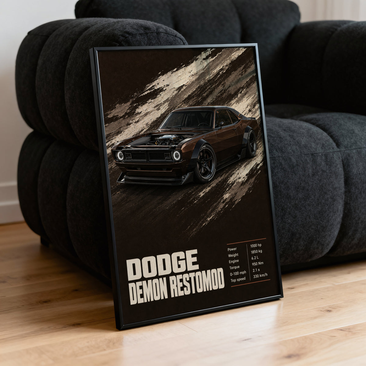 Vintage Dodge Demon Restomod Muscle Car Print