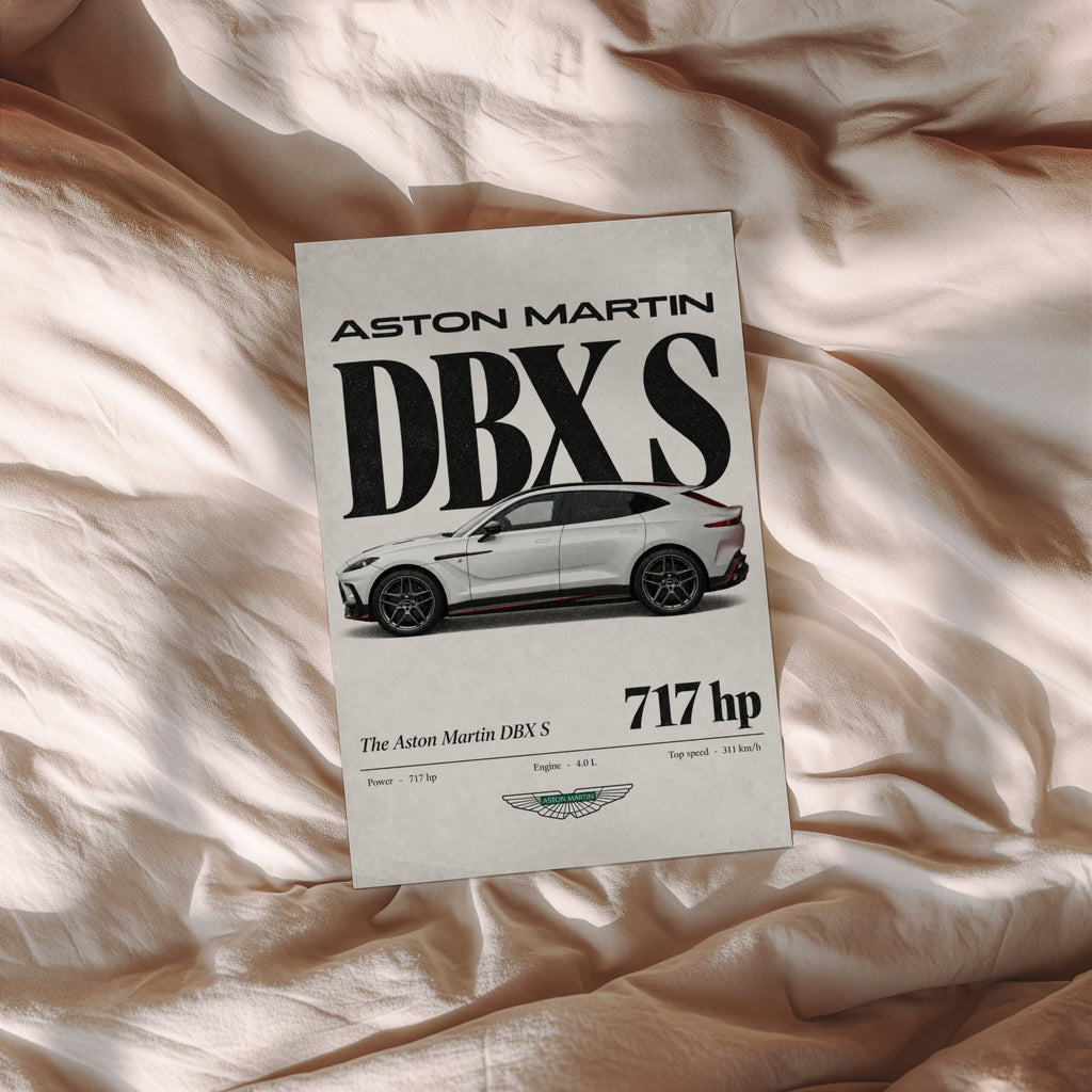 Vintage Aston Martin DBX S Print, Car Poster, Wall Art