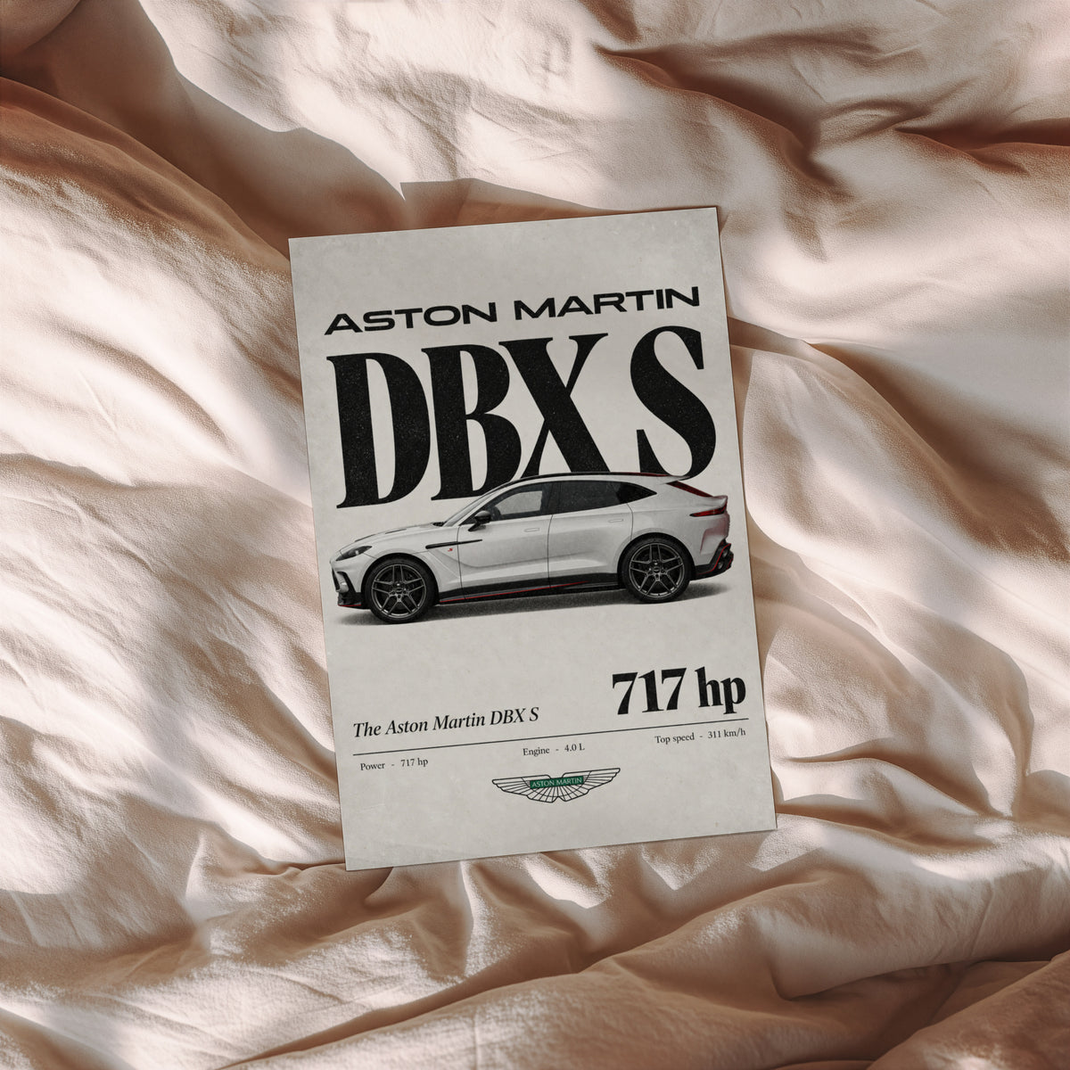 Vintage Aston Martin DBX S Print, Car Poster, Wall Art
