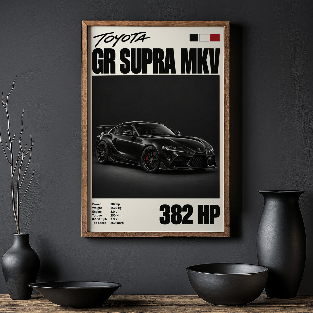 Vintage Toyota GR Supra Print, Car Wall Art