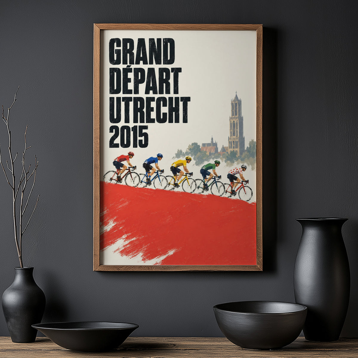 Vintage Utrecht Cycling Poster, Grand Depart Print
