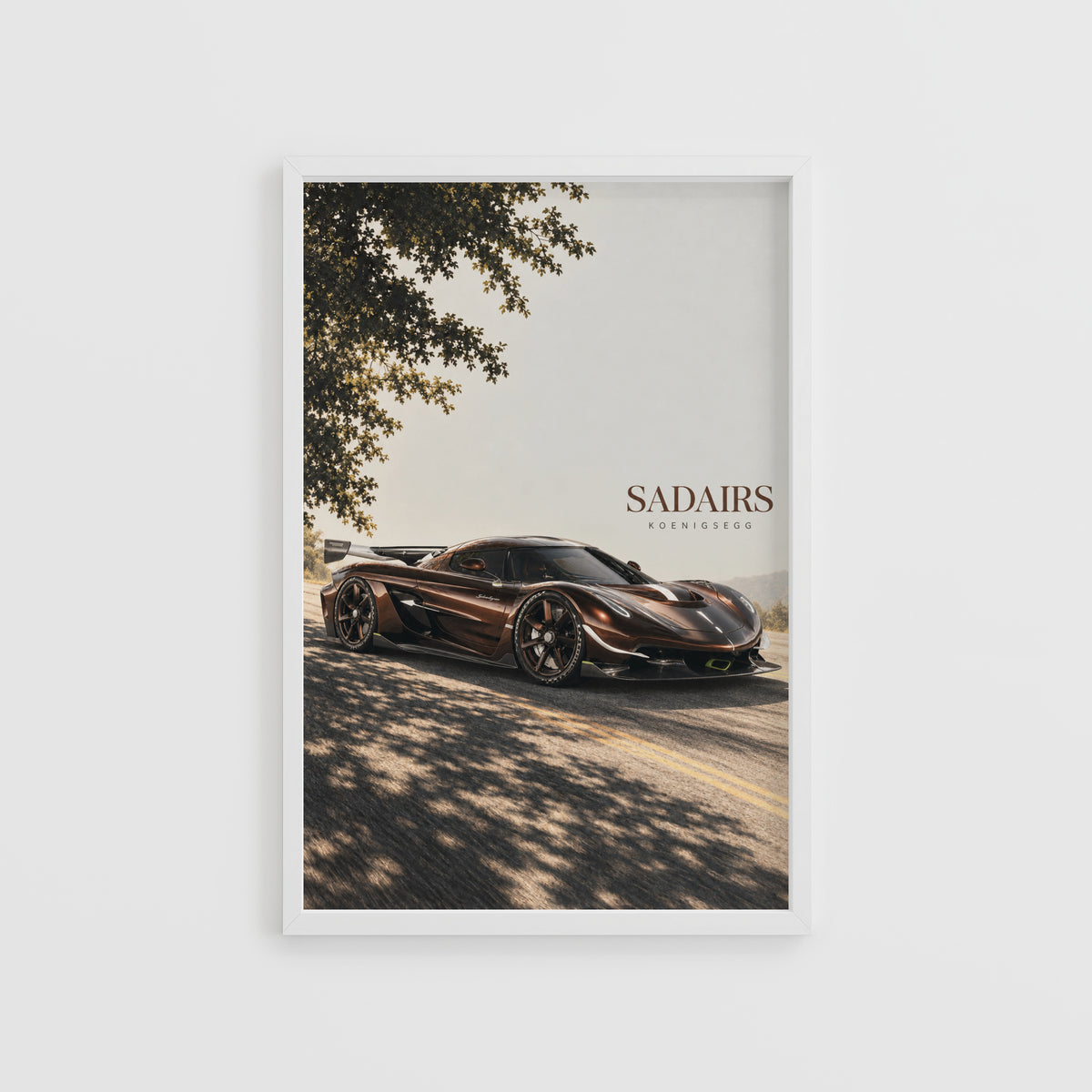 Vintage Koenigsegg Print, Hypercar Wall Art