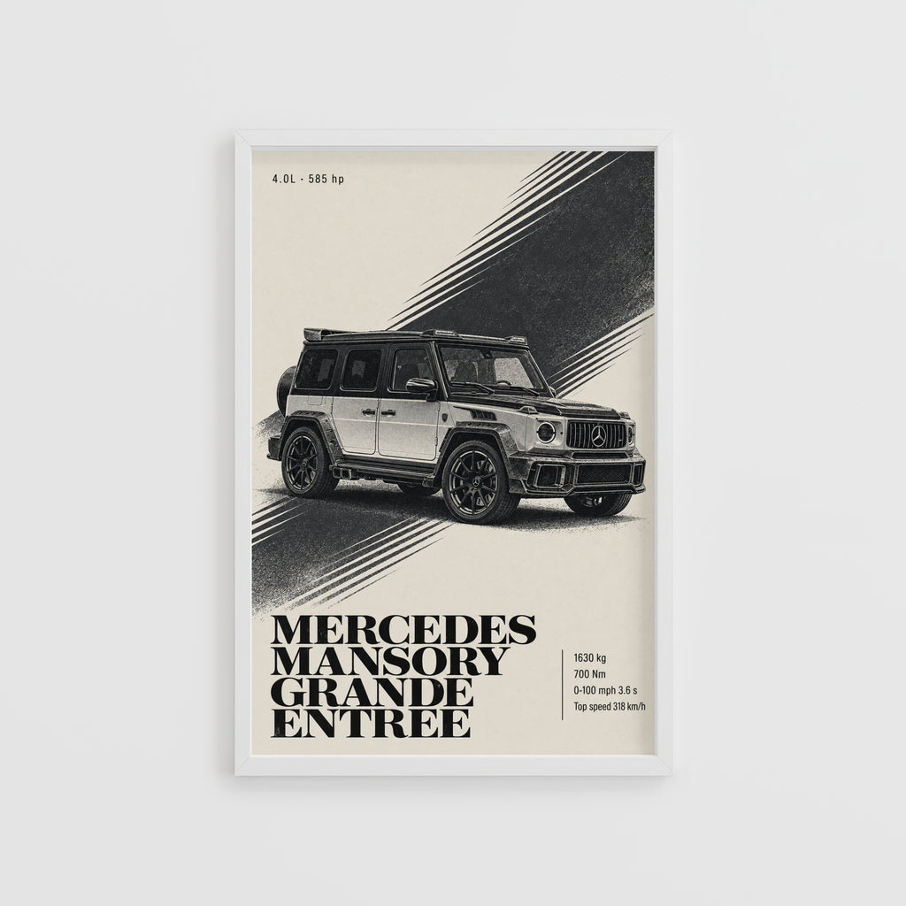 Vintage Mercedes Print, Mansory G Wagon Wall Art