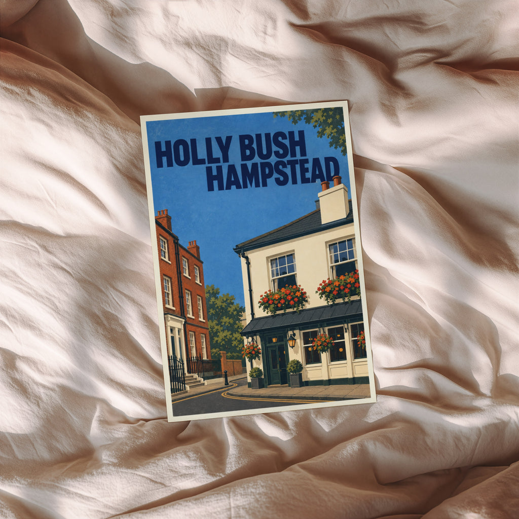 Vintage Hampstead Pub Poster, London Wall Art Print