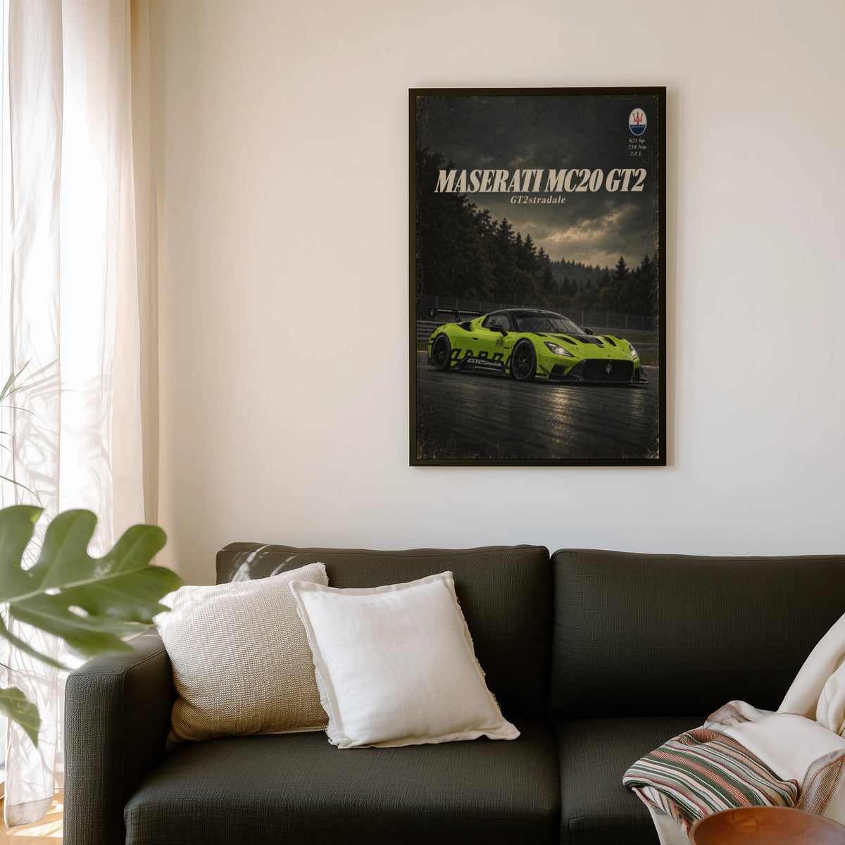 Vintage Maserati MC20 GT2 Print, Supercar Wall Art