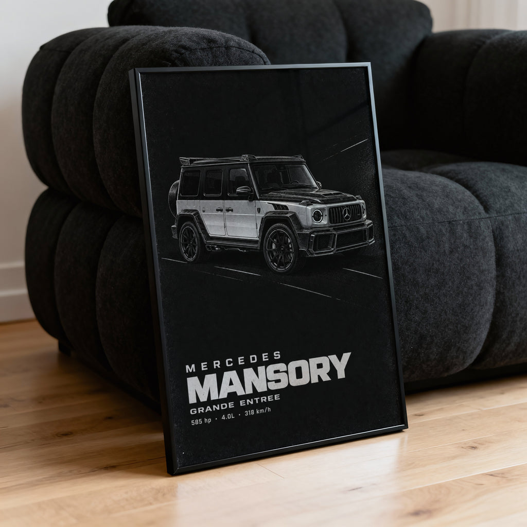 Vintage Mercedes Mansory Print, Car Wall Art