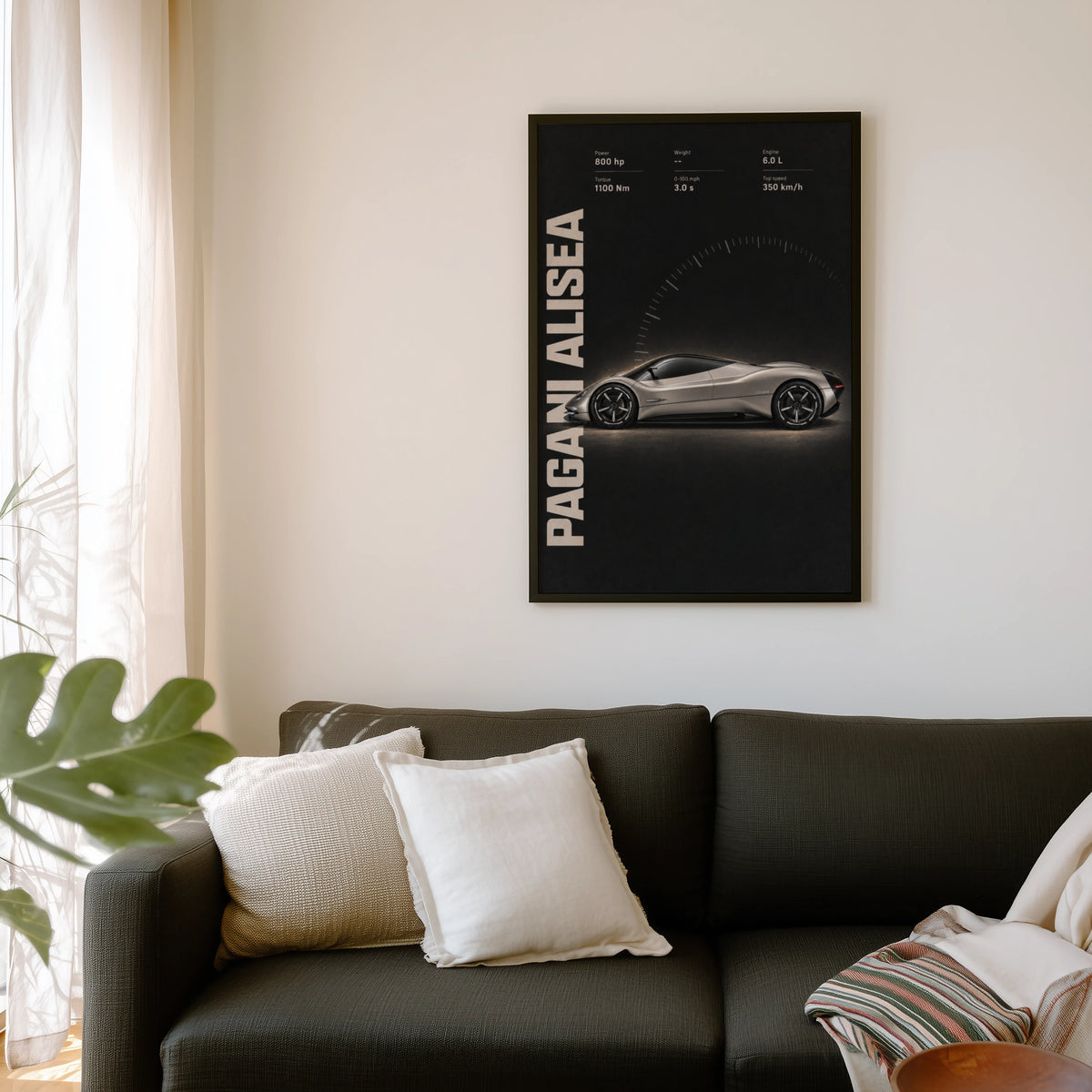 Vintage Pagani Alisea Print, Supercar Art