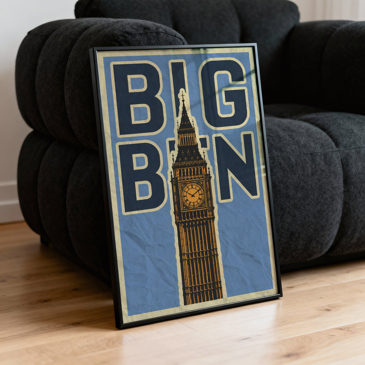 Vintage Big Ben Poster, London Wall Art, England Print