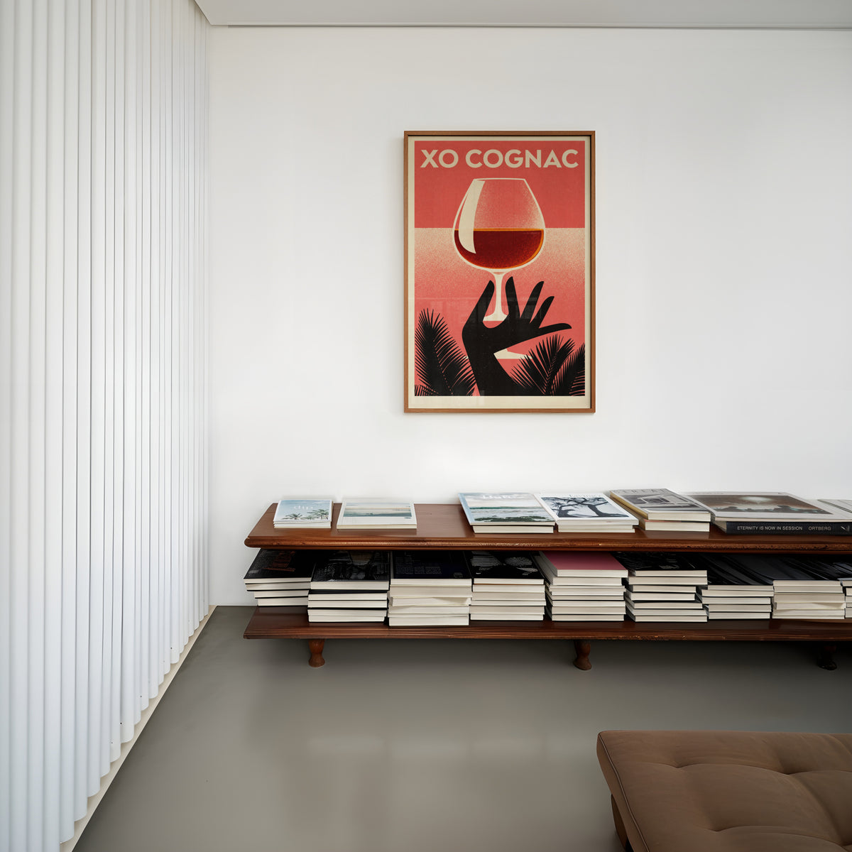 Vintage XO Cognac Print Poster, Retro Bar Wall Art