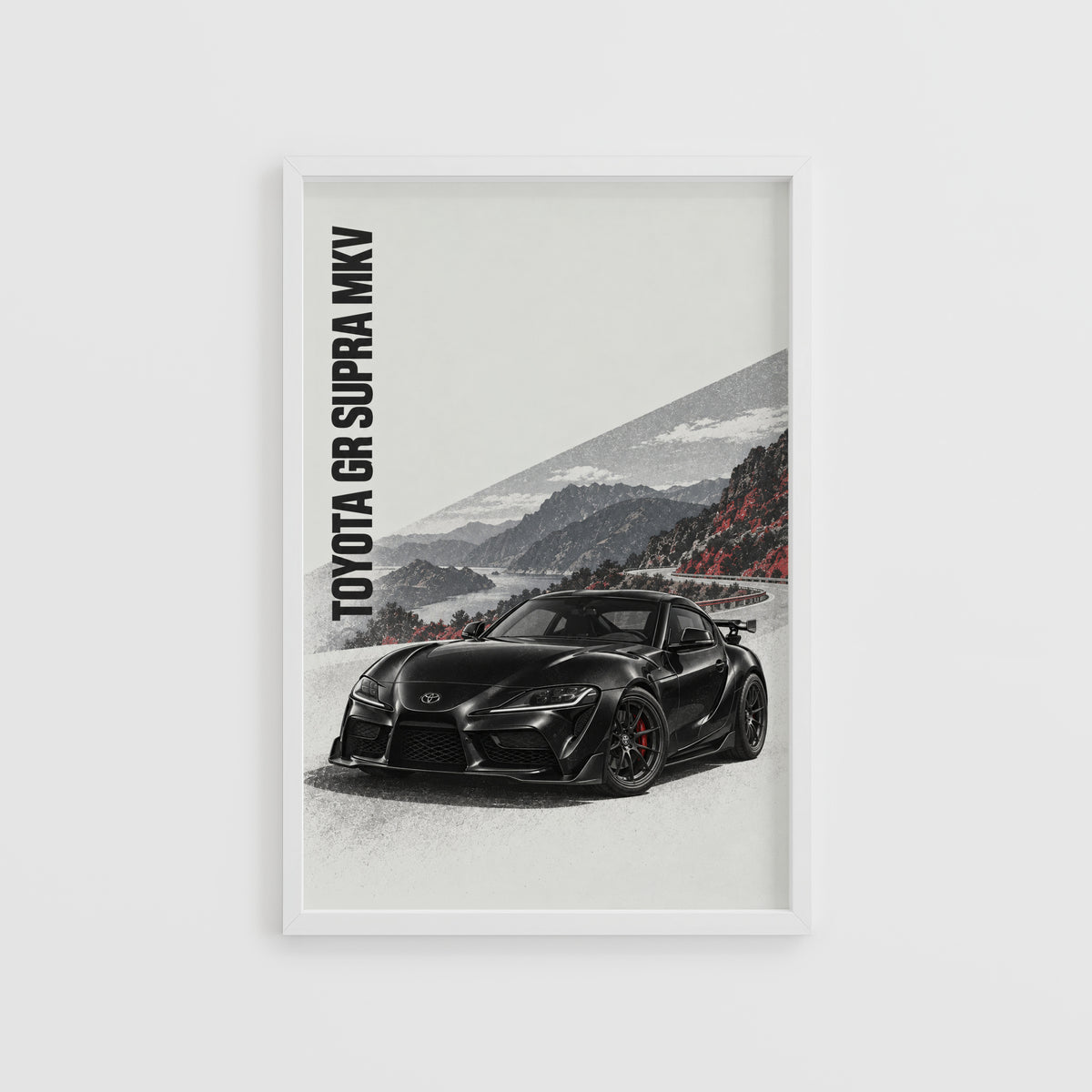 Vintage Toyota Supra Print, Car Wall Art