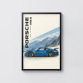 Vintage Porsche 918 S Print, Car Wall Art