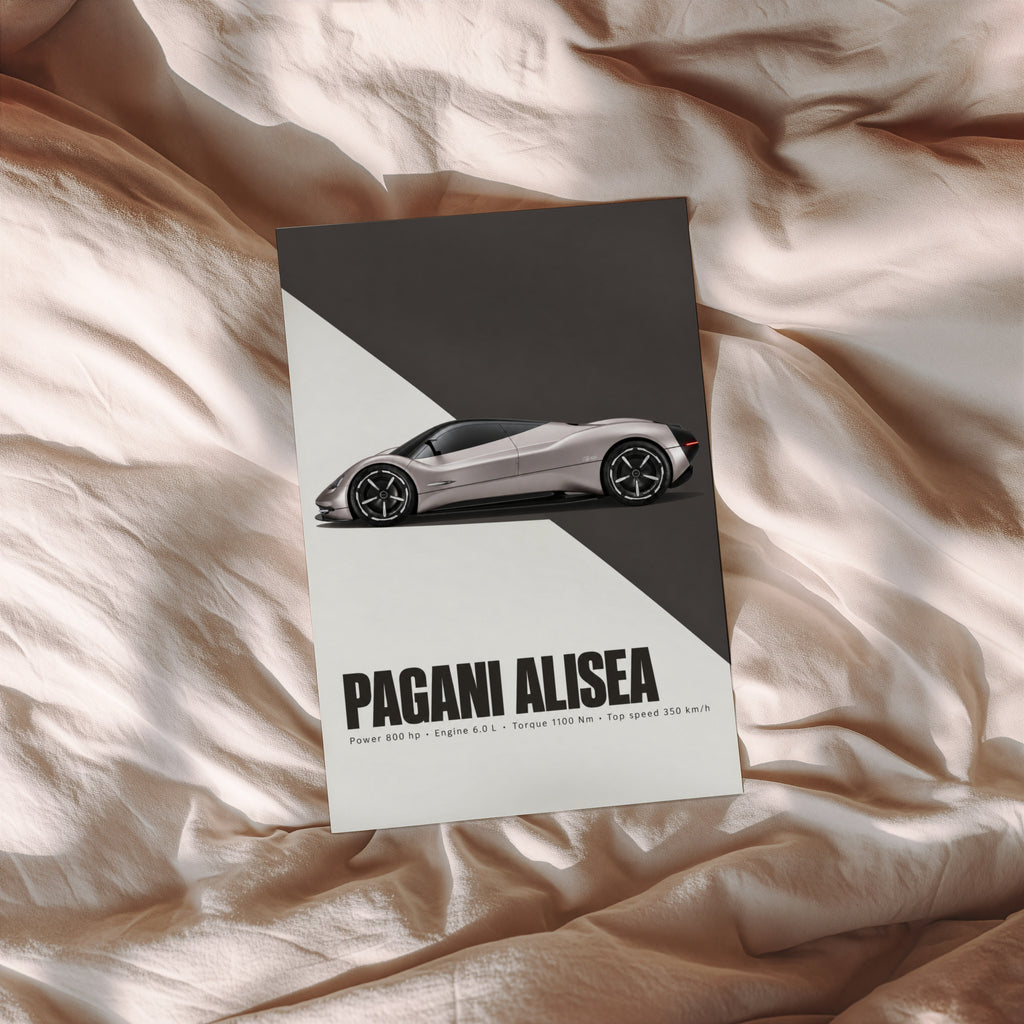Vintage Pagani Alisea Print, Supercar Wall Art