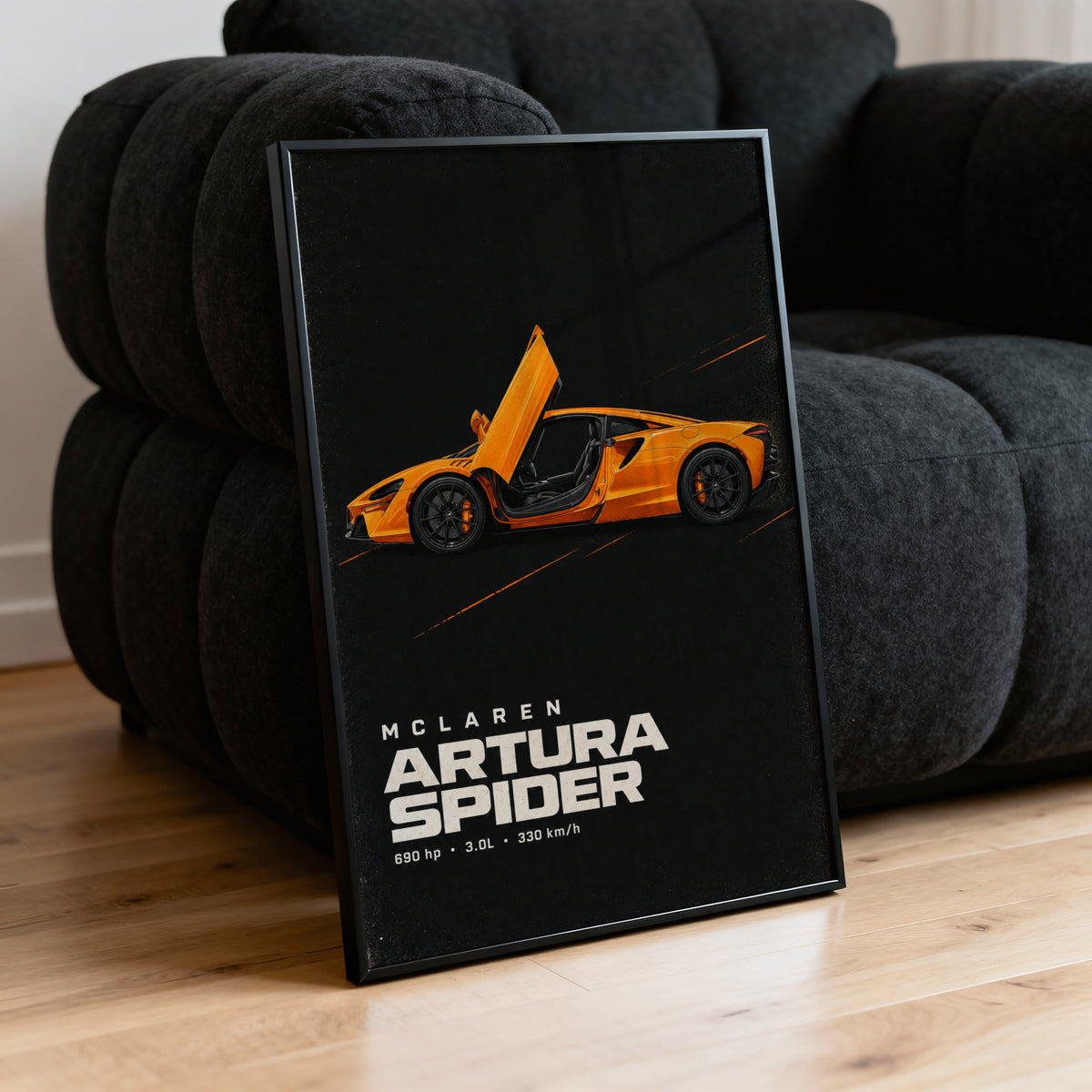 Vintage McLaren Artura Spider Print, Supercar Wall