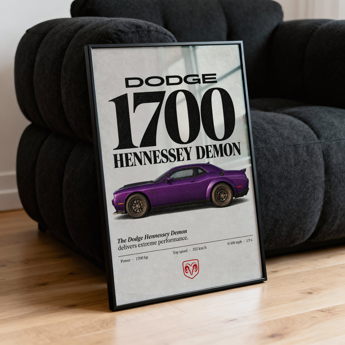 Vintage Dodge Demon Print, Muscle Car Poster, Wall Art