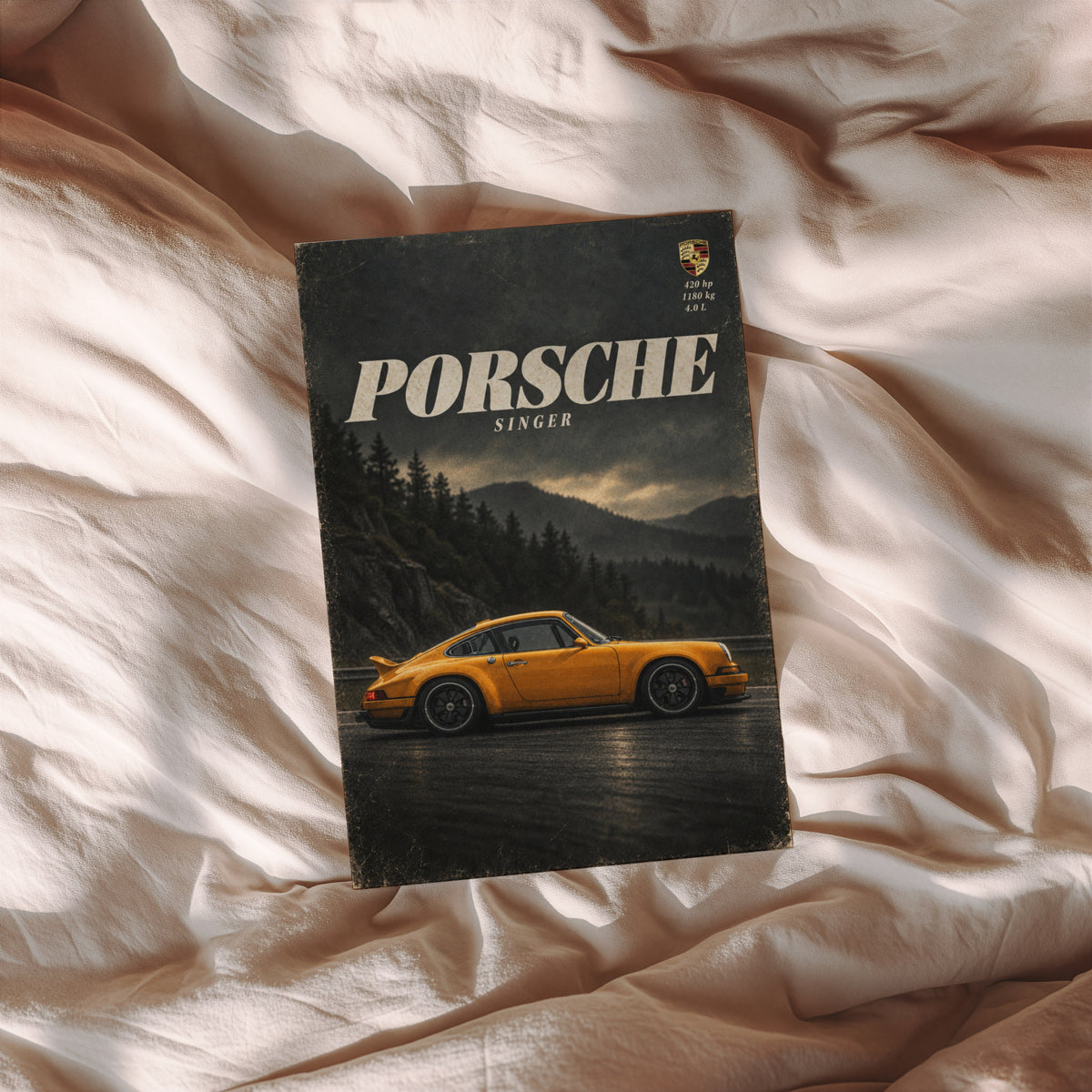 Vintage Porsche Singer Print, Car Poster, Wall Art