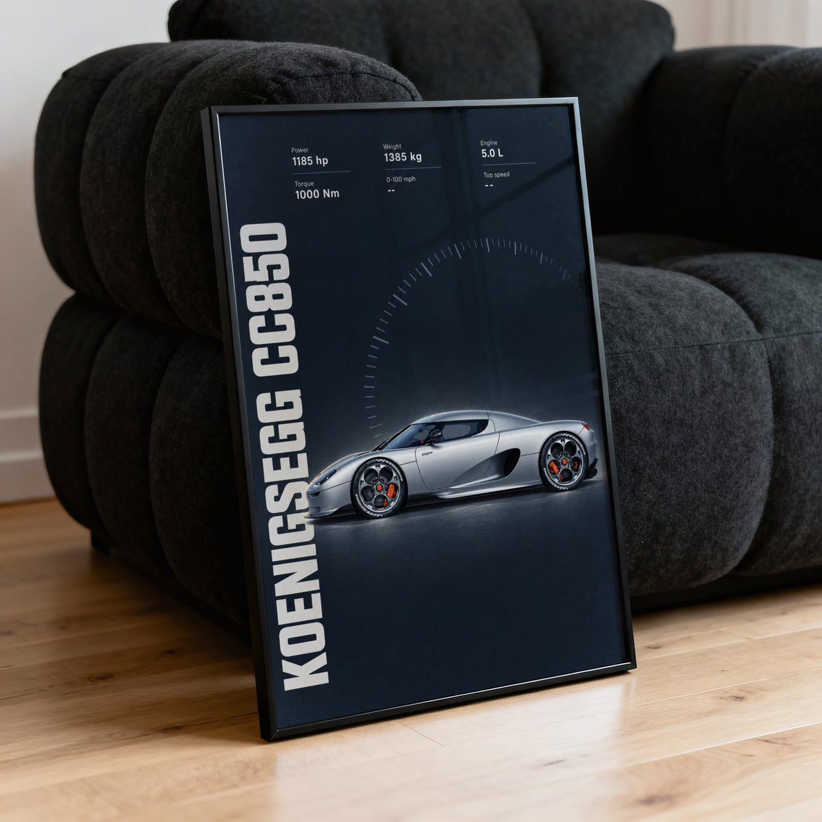 Vintage Koenigsegg CC850 Print, Supercar Wall Art