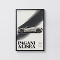 Vintage Pagani Alisea Print, Supercar Poster, Wall Art