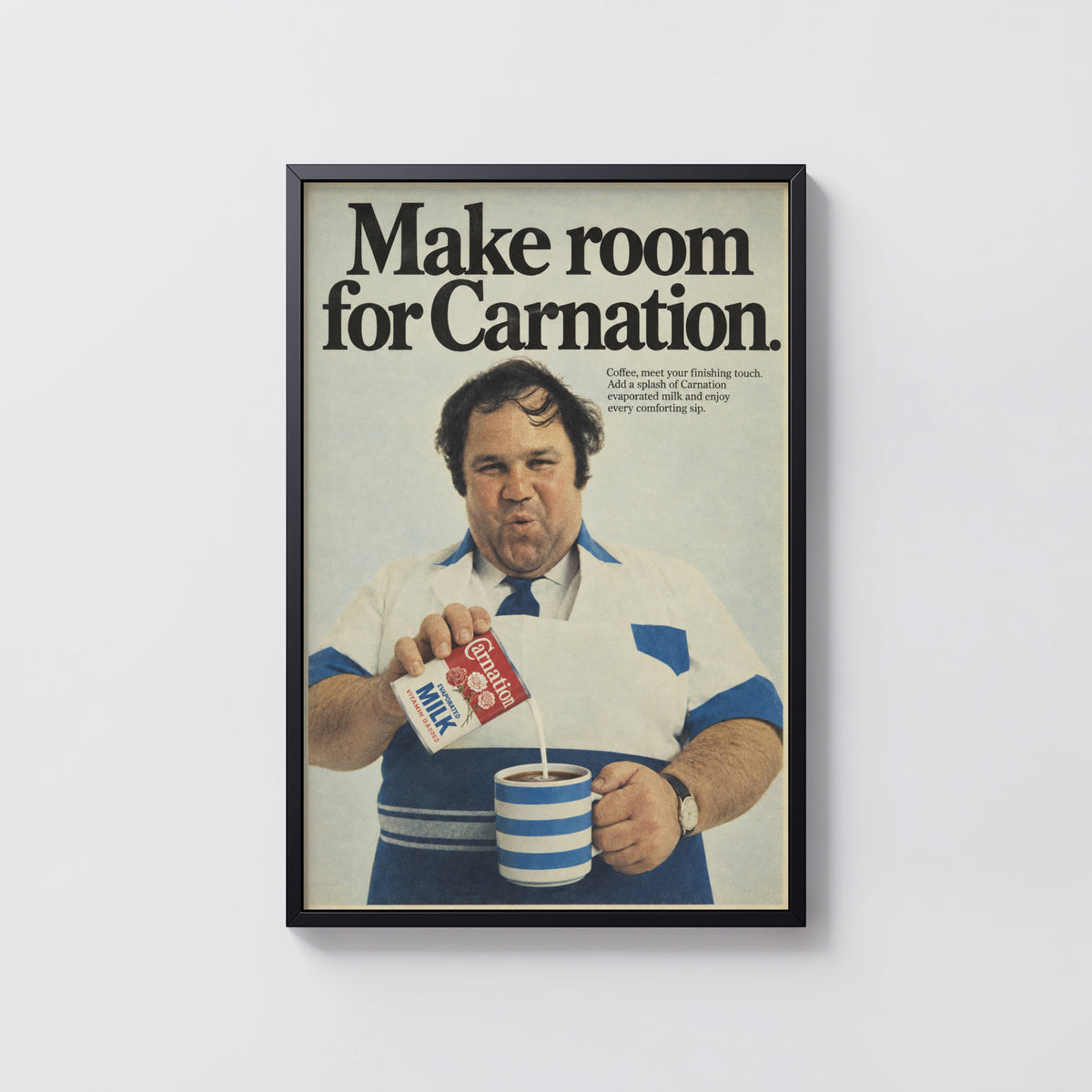 Vintage Carnation Milk Poster, Retro Kitchen Wall Art Print