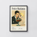 Vintage Manhattan Cocktail Print Poster, Bar Wall Art