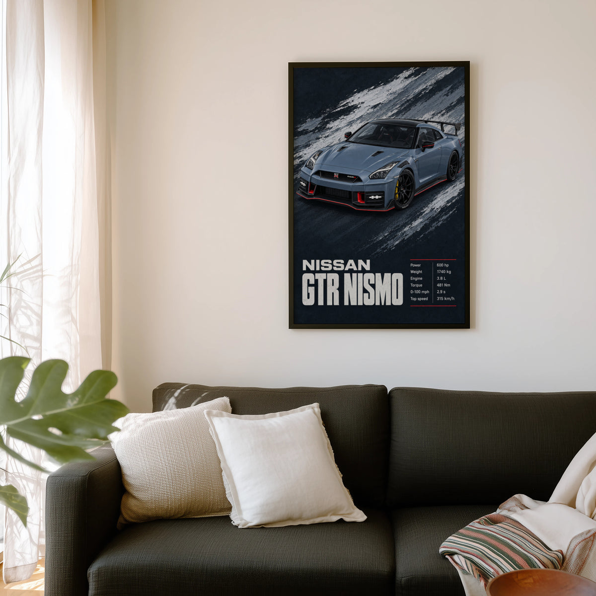 Vintage Nissan GTR NISMO Print, Car Wall Art