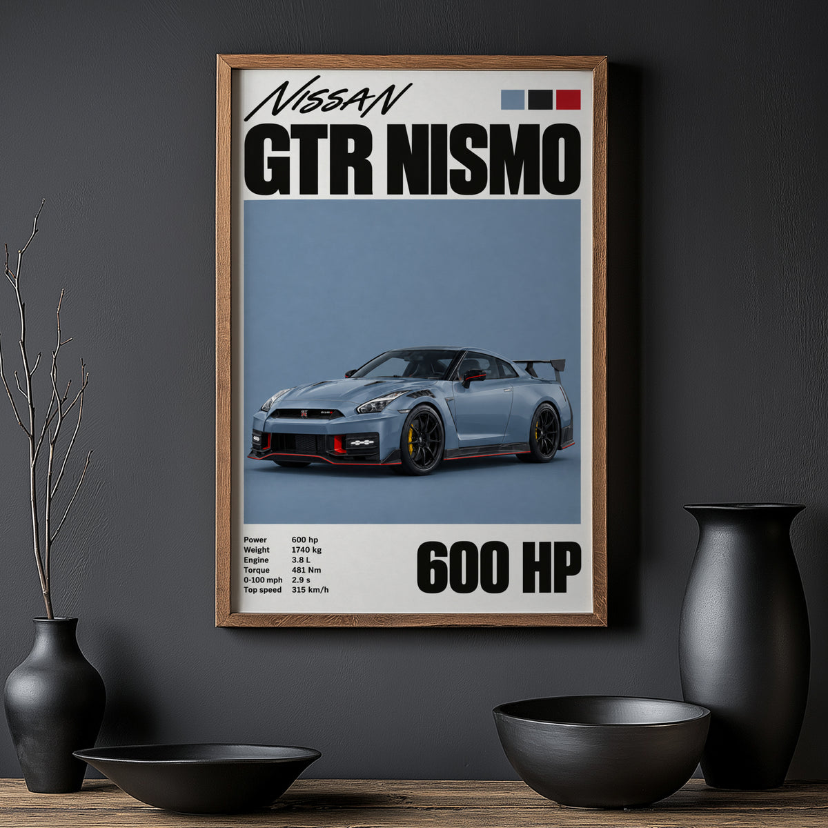 Vintage Nissan GTR NISMO Print, Car Wall Art
