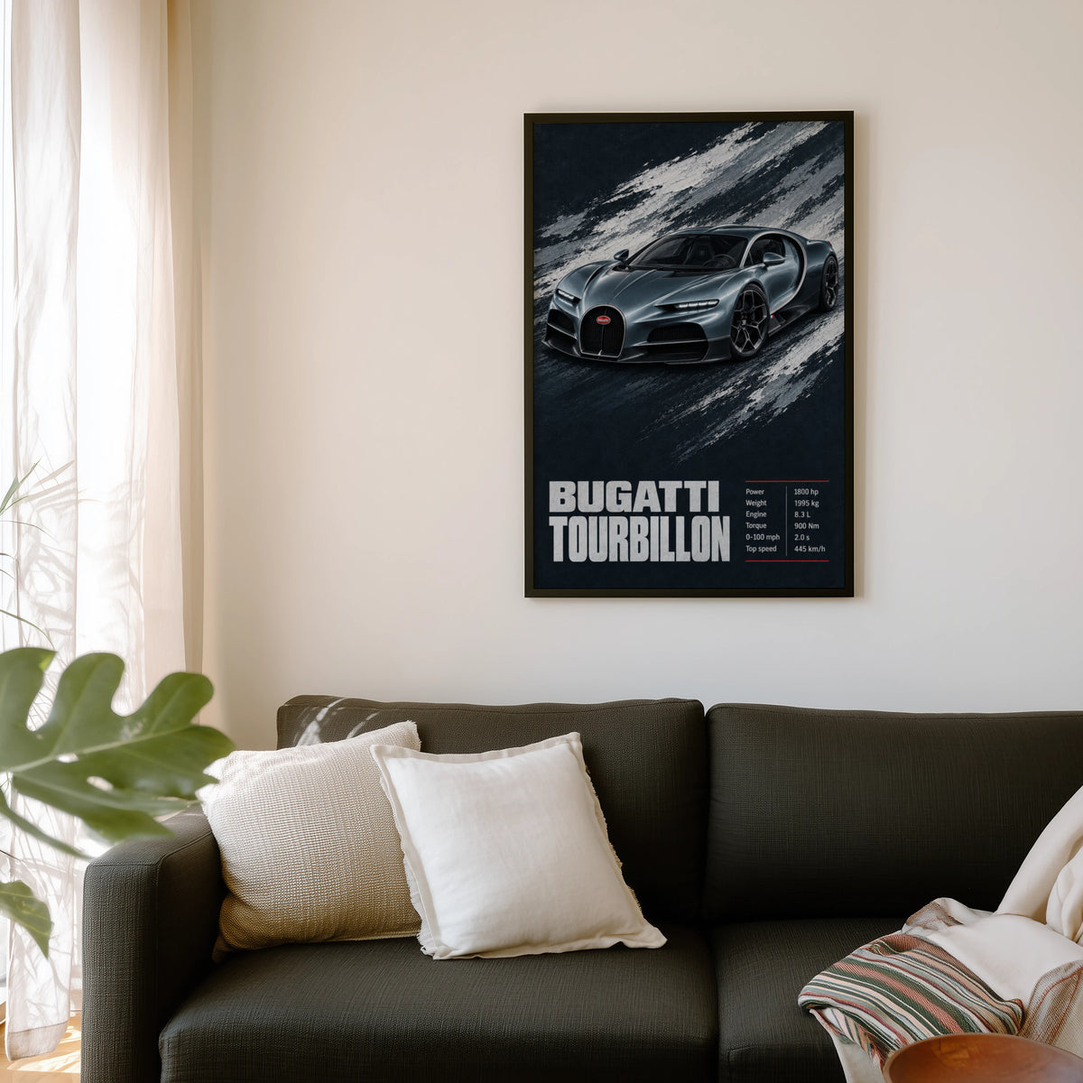 Vintage Bugatti Tourbillon Print, Supercar Wall Art