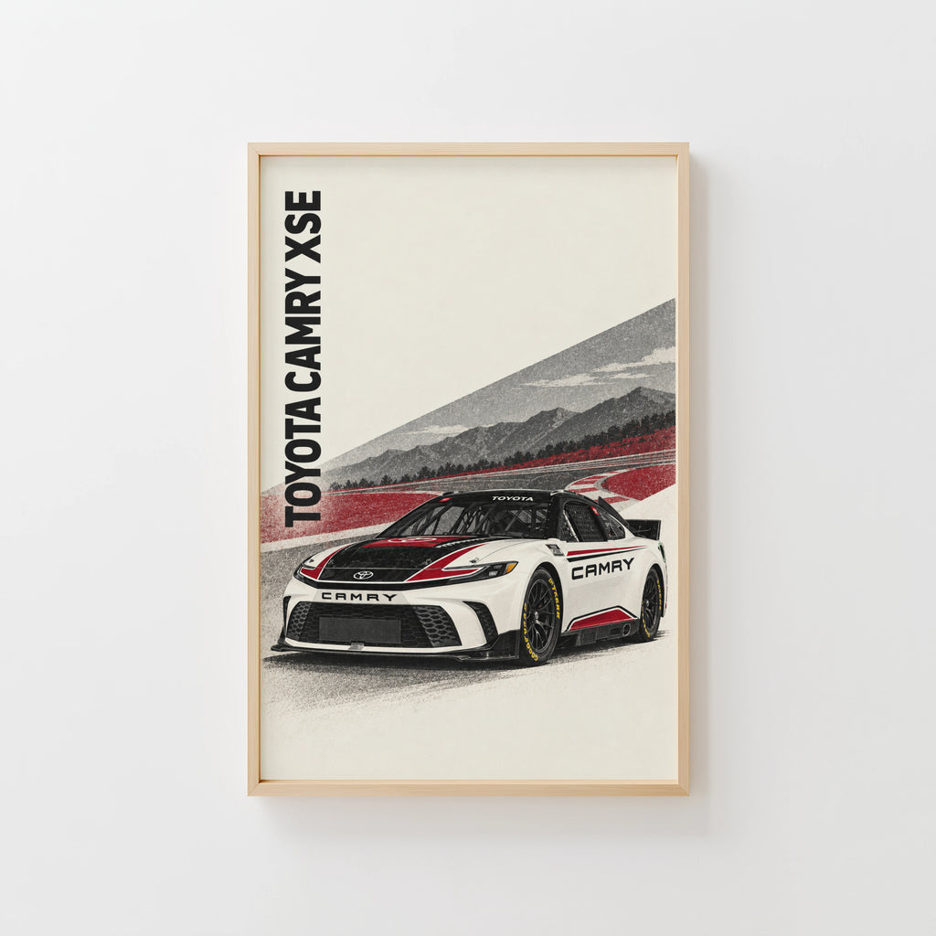 Vintage Toyota Camry Race Car Print, Motorsport