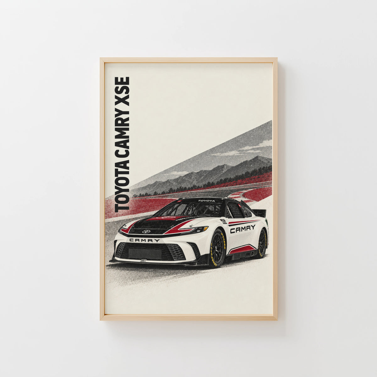 Vintage Toyota Camry Race Car Print, Motorsport